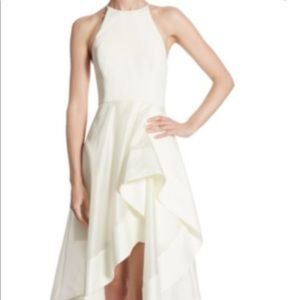 Halston Heritage Hi- Low Dress WHITE Size 6